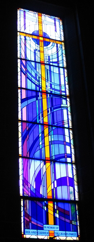 Stained-glass windows by Claude Bettinger, St. Thomas More Catholic Church, detail