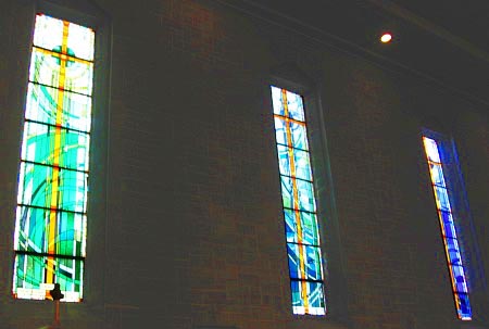 Stained-glass windows by Claude Bettinger, St. Thomas More Catholic Church