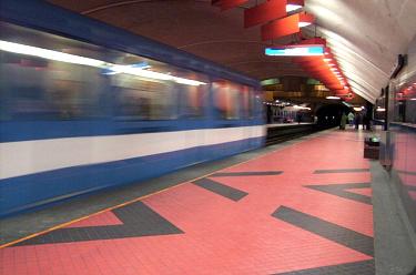 A train enters