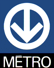 Le logo du métro, conçu par Jacques Gillon