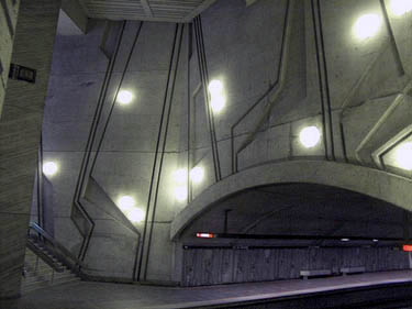 Wall above the platform vault