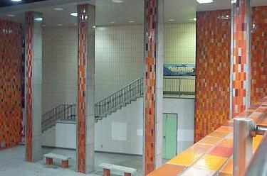 Benches and pillars