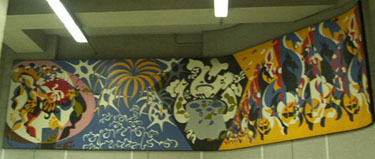 Murale de Robert LaPalme représentant la culture