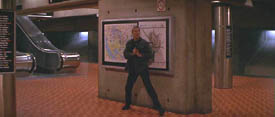 Declan Mulqueen (Richard Gere) takes cover in The Jackal