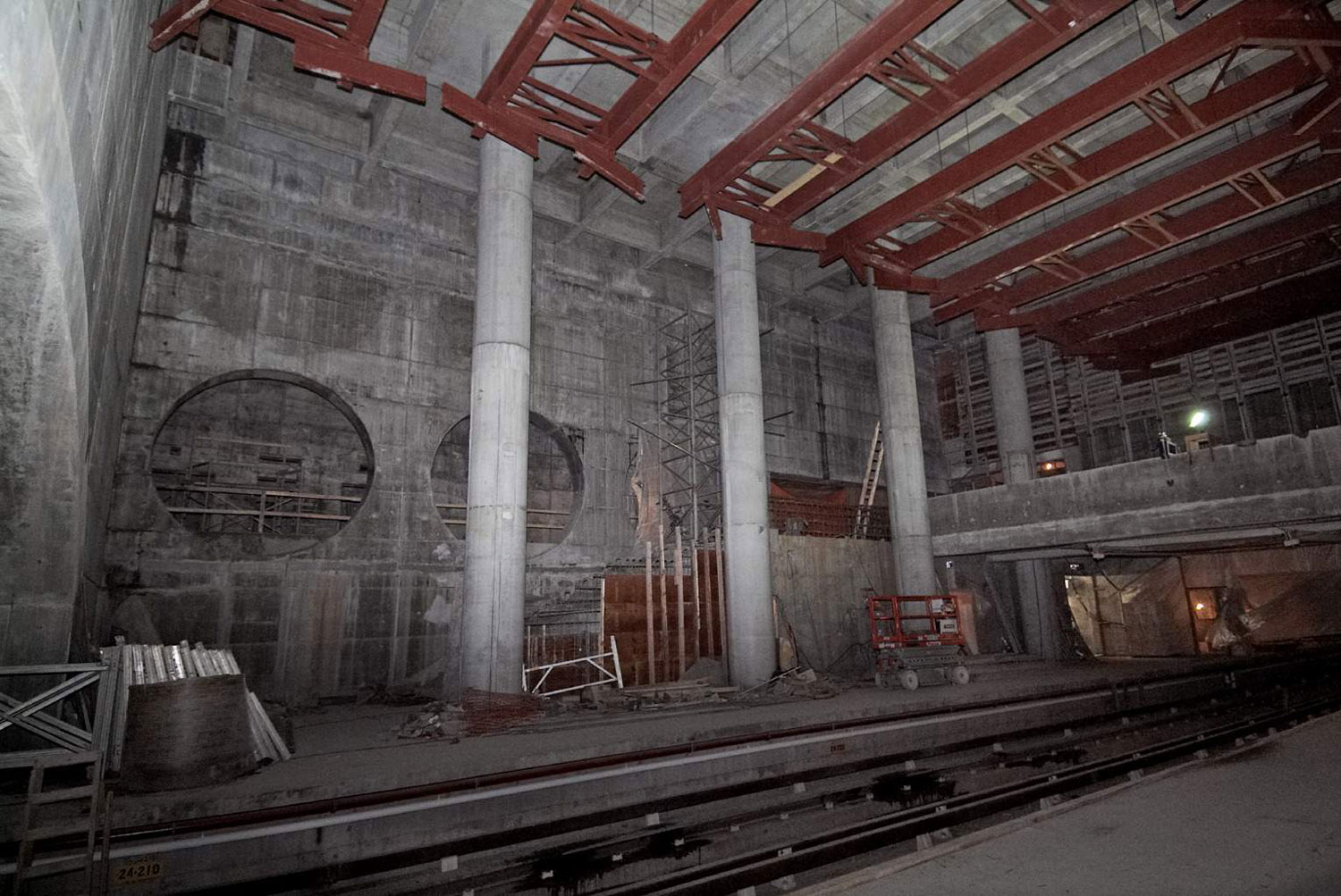 Une étape plus avancée de la construction du grand volume.