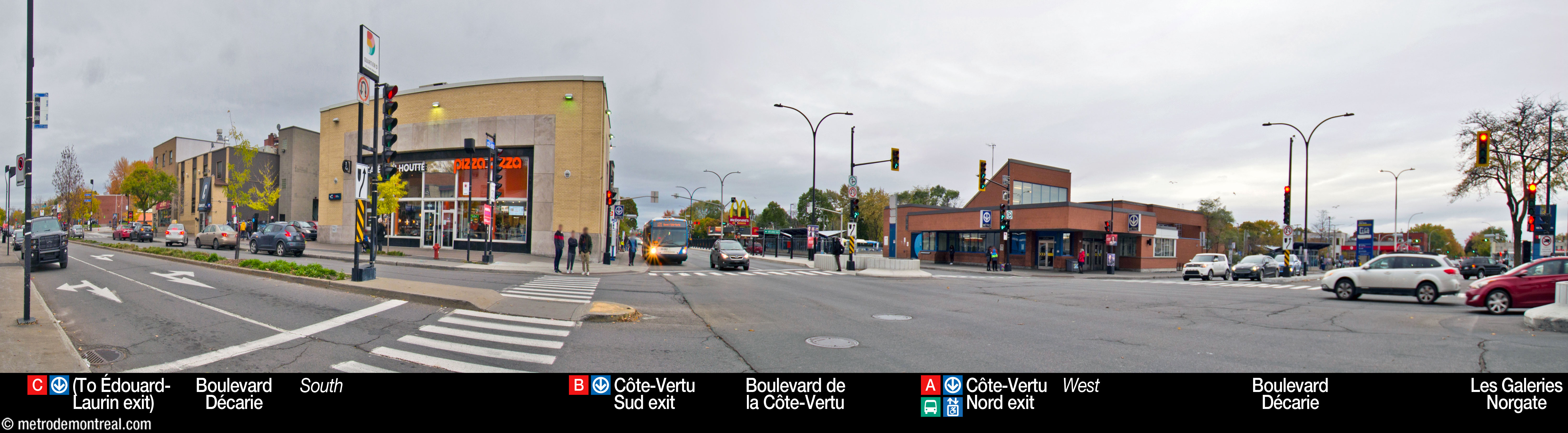 Côte-Vertu - Station surroundings Côte-Vertu - Station surroundings