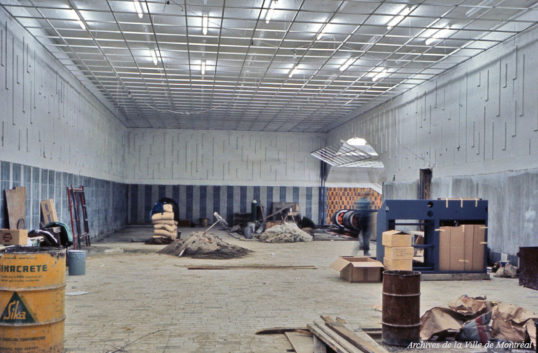 La salle de contrôle ouest en chantier.