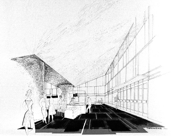 Architectural sketch of the planned headhouse.