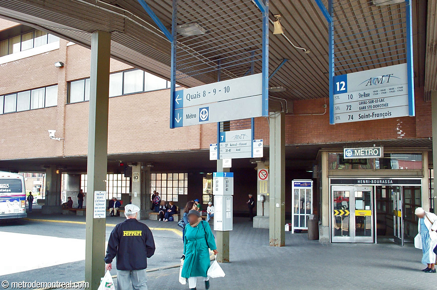 The Laval terminus with its station entrance, seen in 2003.