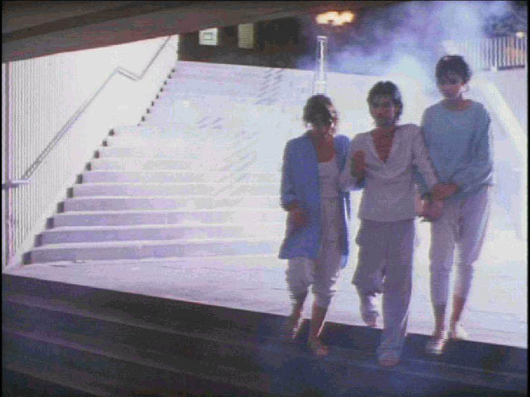 Lothaire Bluteau, Catherine Wilkening, and Johanne-Marie Tremblay in Jésus de Montréal (1989)