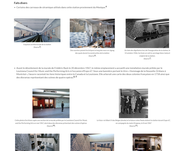 Screenshot of a station page showing the beginning of the Trivia section, with various facts about the station and historical images. Screenshot of a station page showing the beginning of the Trivia section, with various facts about the station and historical images.