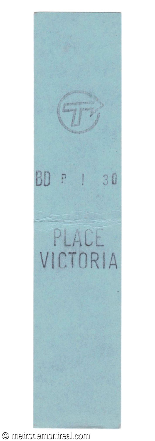 Une correspondance portant le nom Place Victoria.