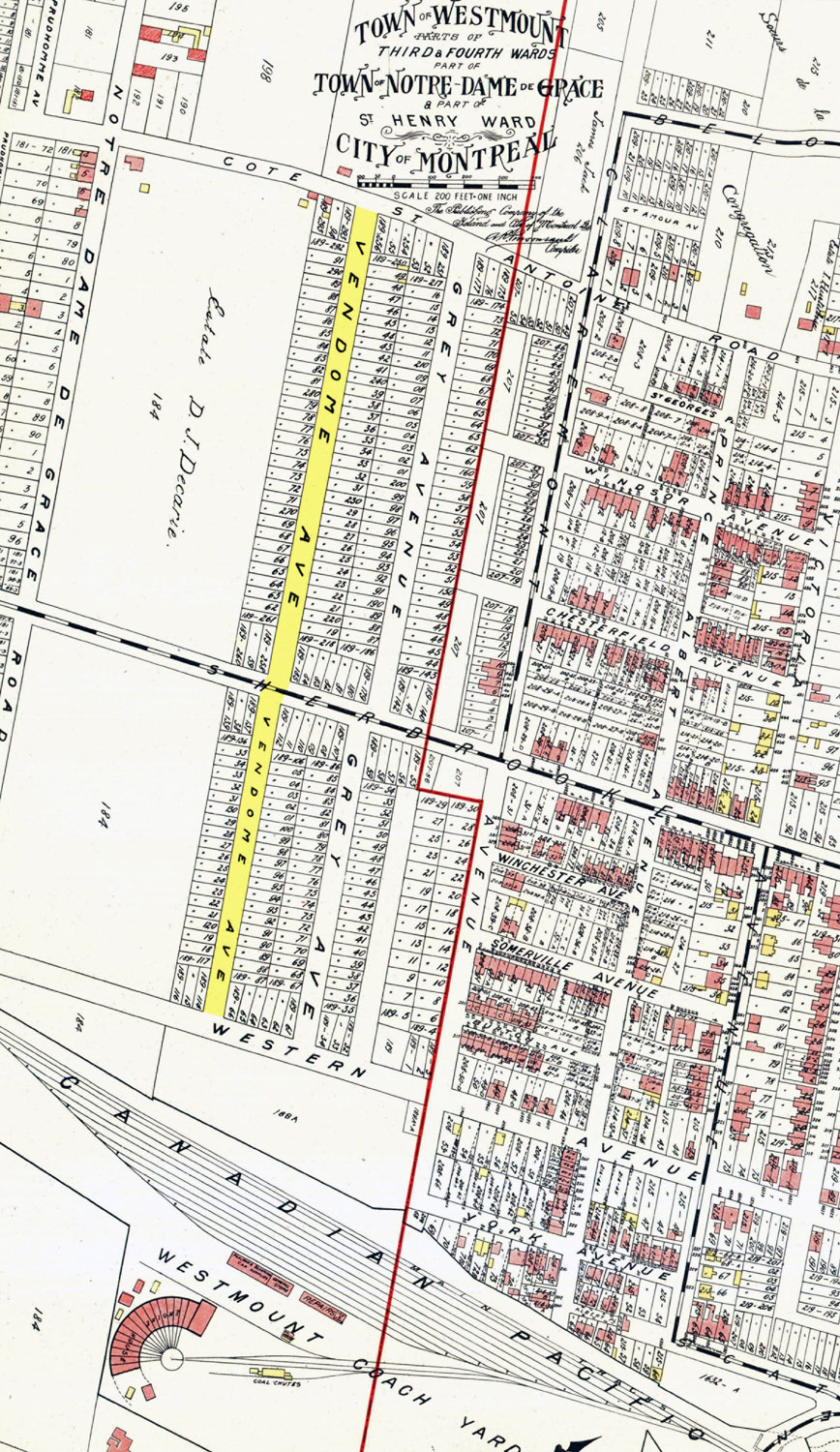 L’avenue de Vendôme représentée sur un plan de 1907